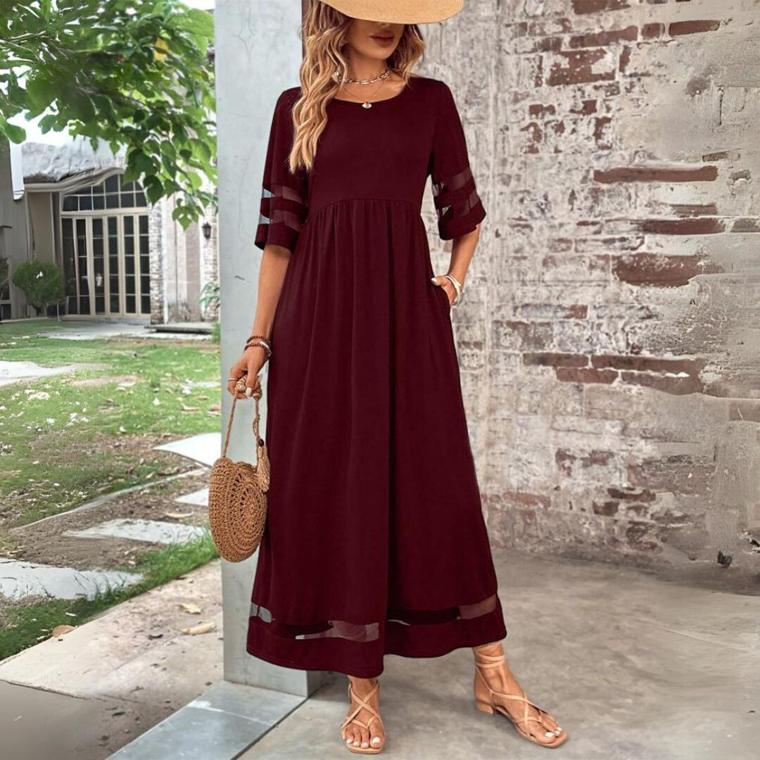 Flow Maxi Dress, Women's Elegant Fit