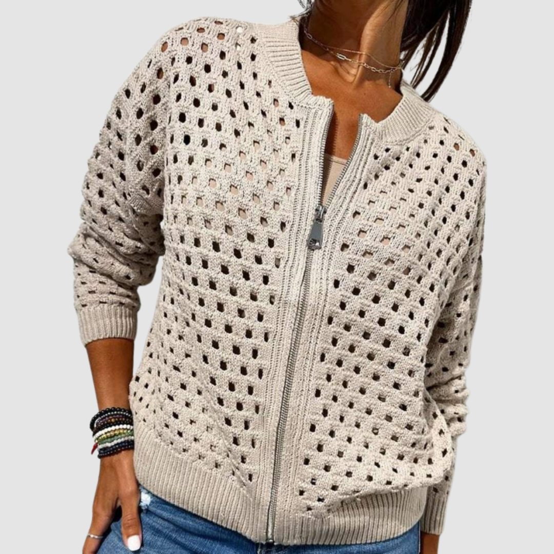 Knitted Hole Cardigan for Women, Premium Style