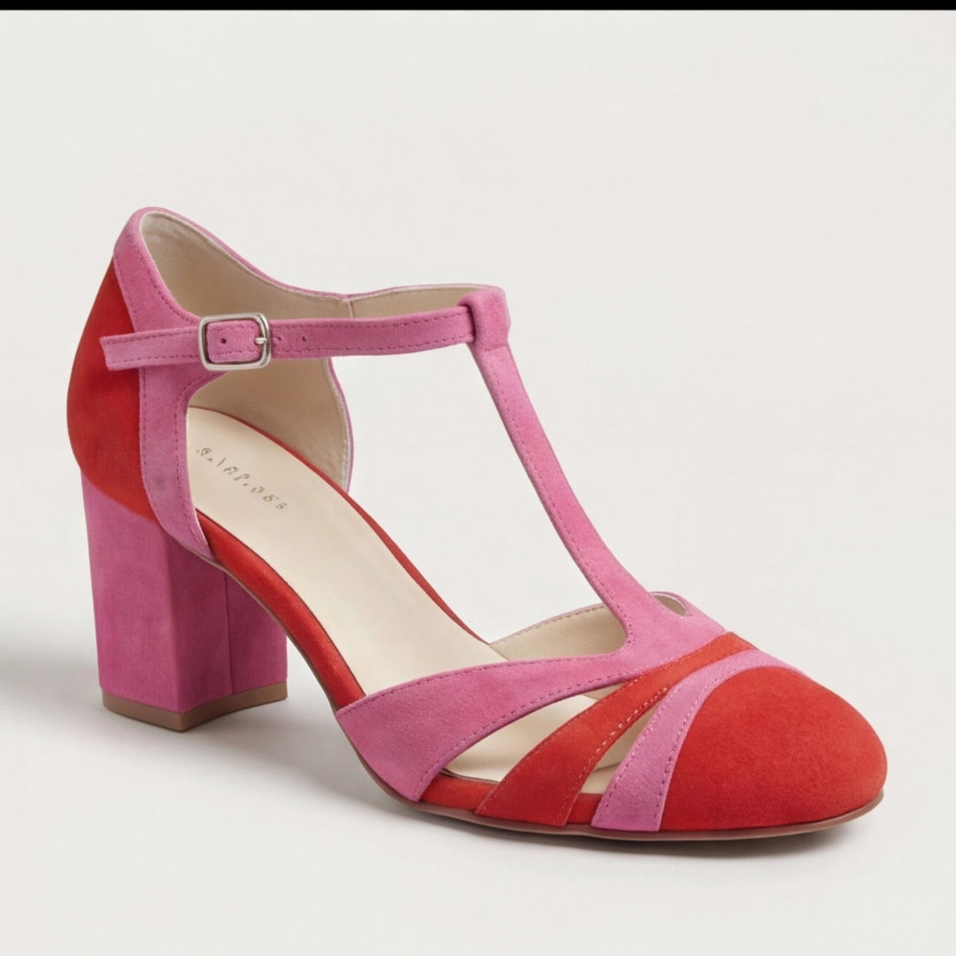 Closed Toe T-Strap Heels, Women's Modern Fit