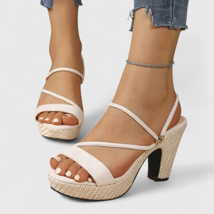 Lace Chunky Heels for Women, Sophisticated Style