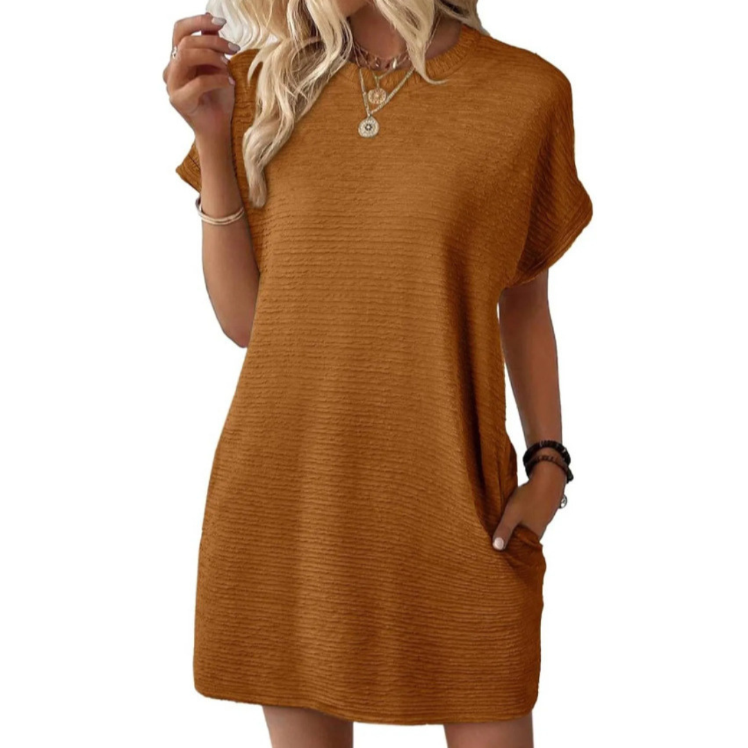 Casual Round Neck Summer Dress for Women