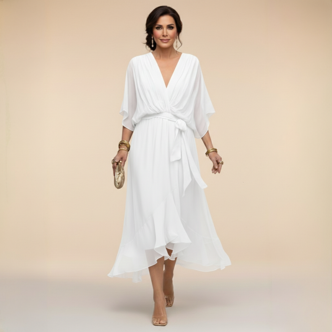 Stylish Chiffon V-Neck Dress for Women