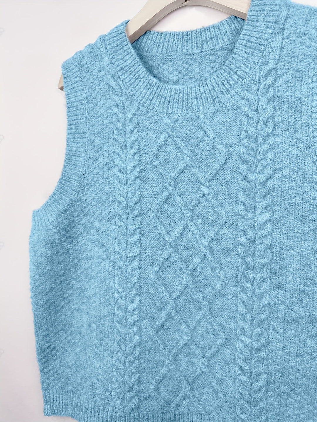 Cable-Knit Sweater Vest for Women