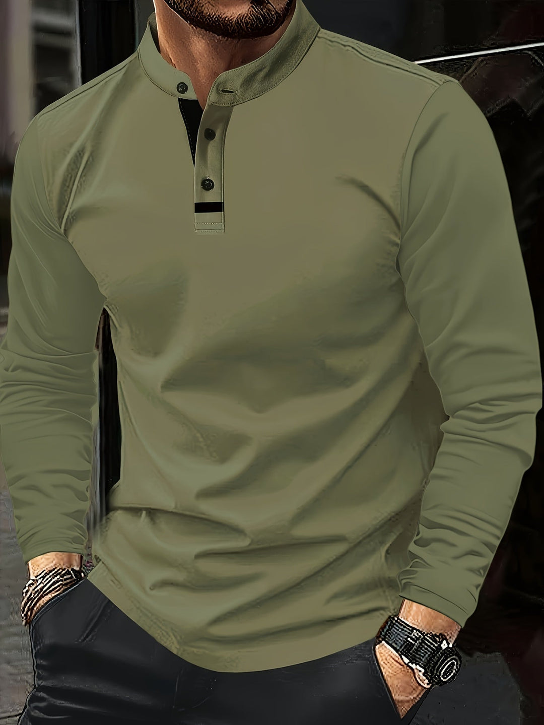 Men's Refined Long-Sleeve Henley