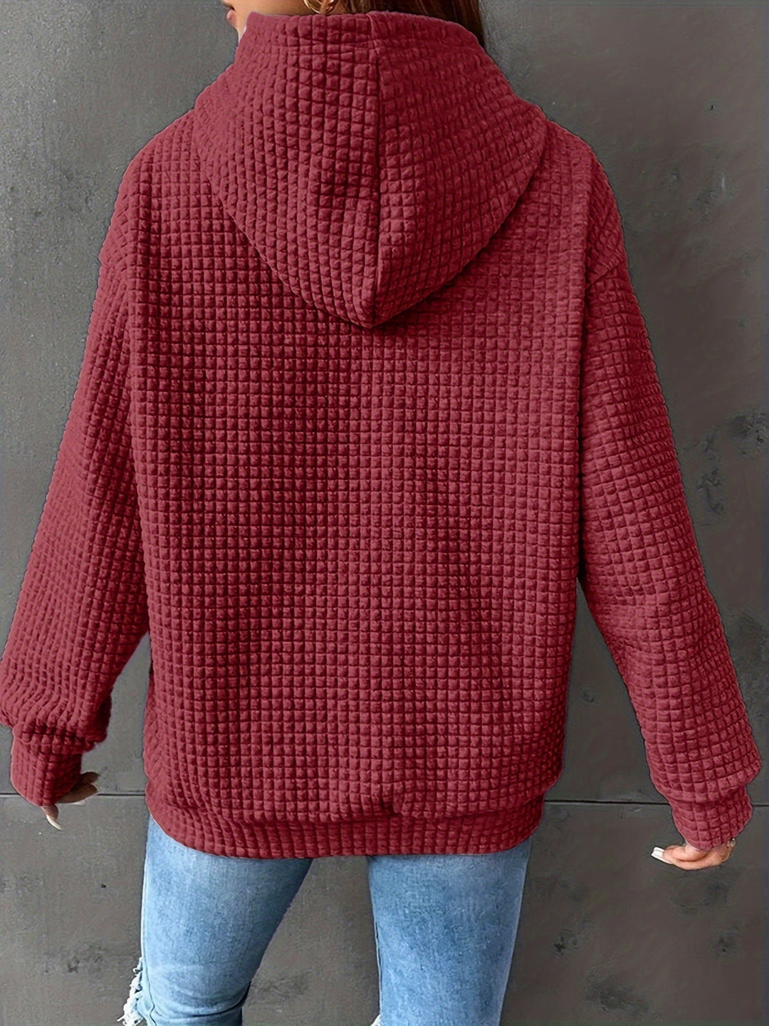 Cozy Textured Hoodie for Women, Plus Size