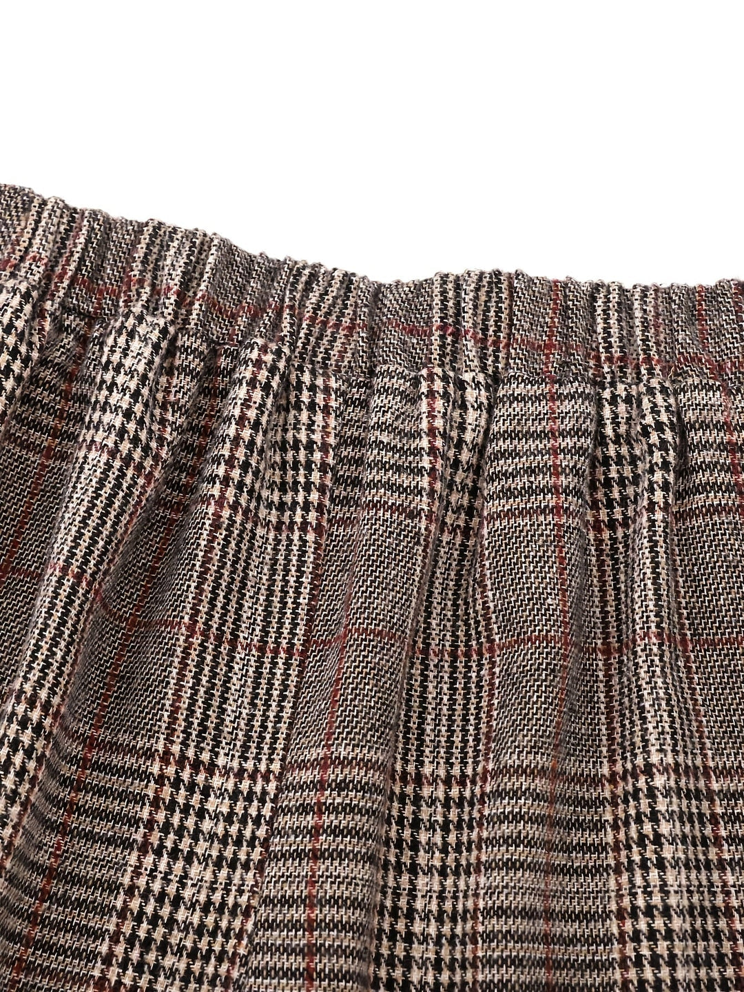 Wide-Leg Plaid Trousers for Women
