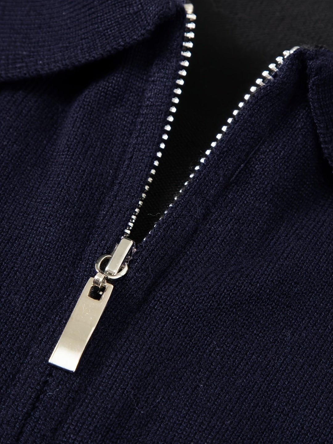 Refined Quarter-Zip Polo Sweater for Men, Plus Size
