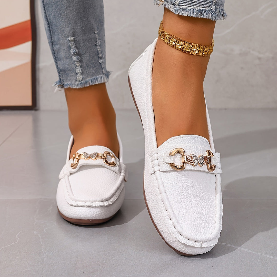Elegant Buckle Loafers for Women