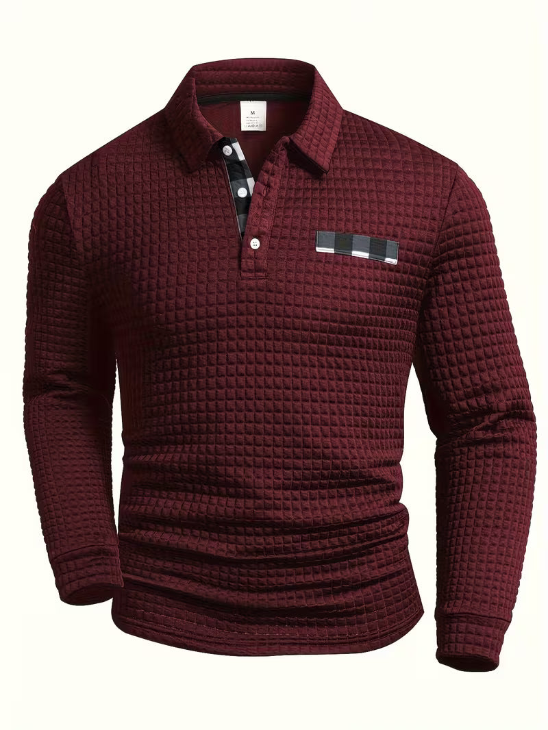 Stylish Plaid Pattern Button Up Shirt for Men
