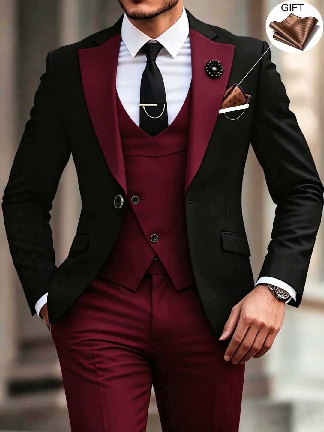 Three-Piece Suit, Men's Tailored Fit