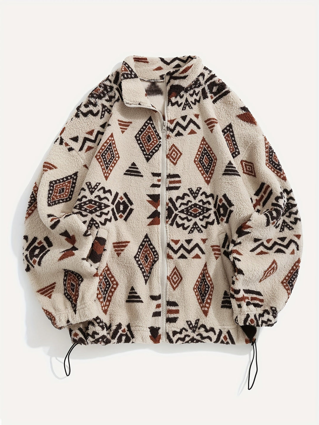 Zip-Up Jacket for Women, Patterned Style
