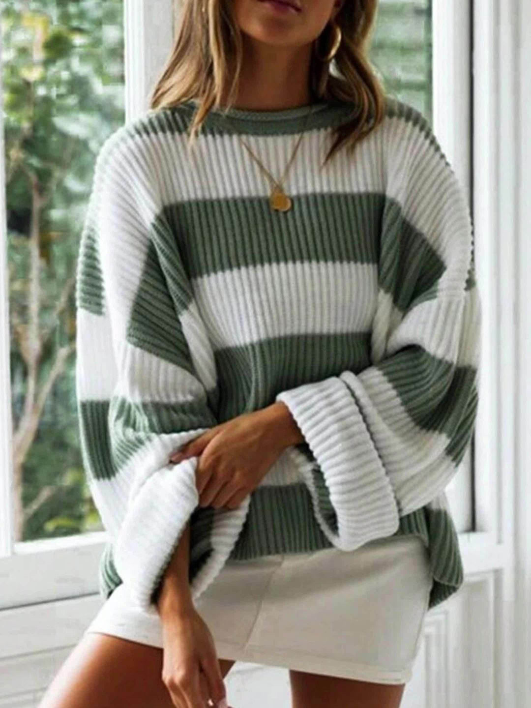 Colorblock Sweater for Women, Relaxed Style