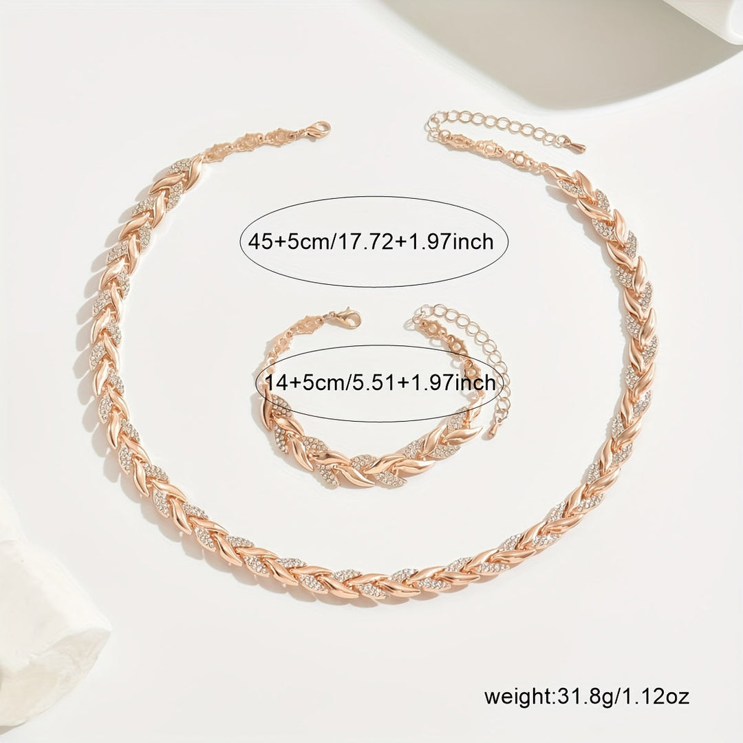 Elegant Necklace and Bracelet Set for Women