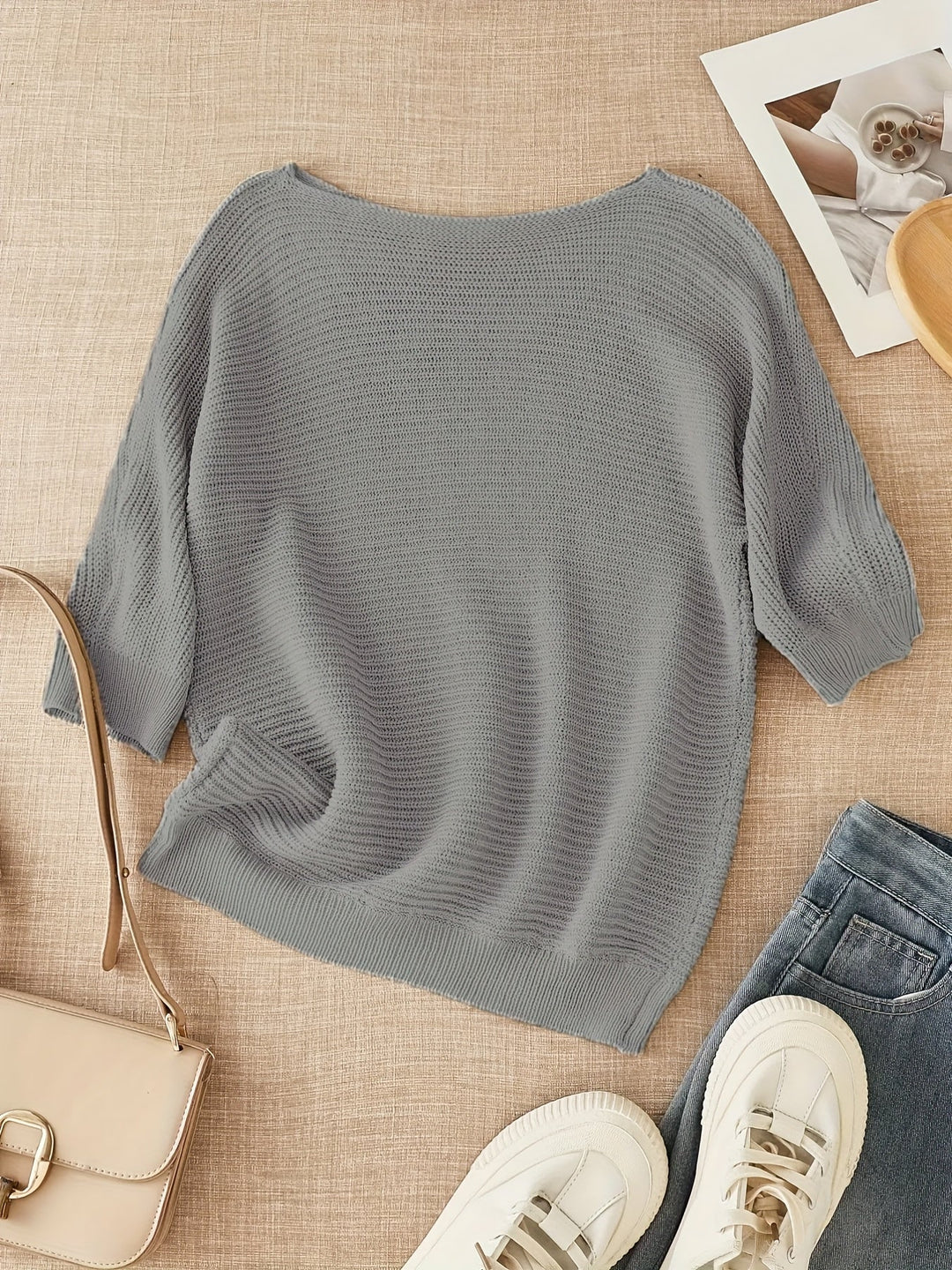 Open-Knit Sweater for Women, Relaxed Style