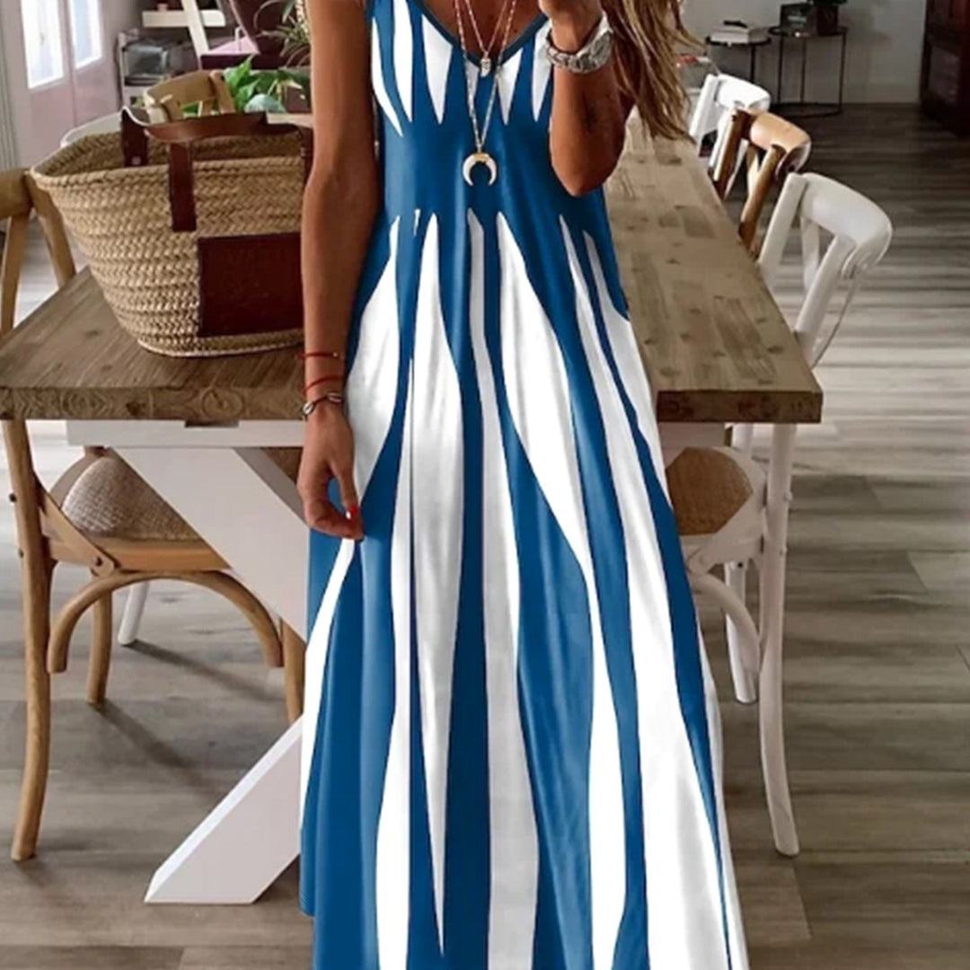 Flowing V-Neck Maxi Dress for Women