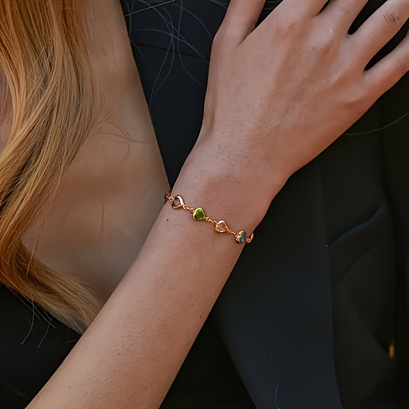 Stylish Multicolor Heart Shape Bracelet