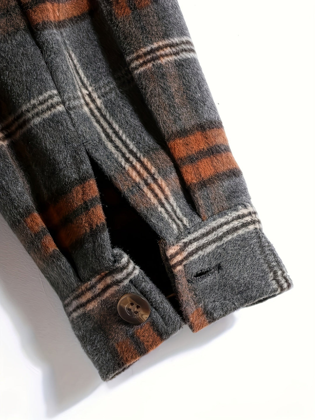 Men's Christmas Plaid Hooded Jacket