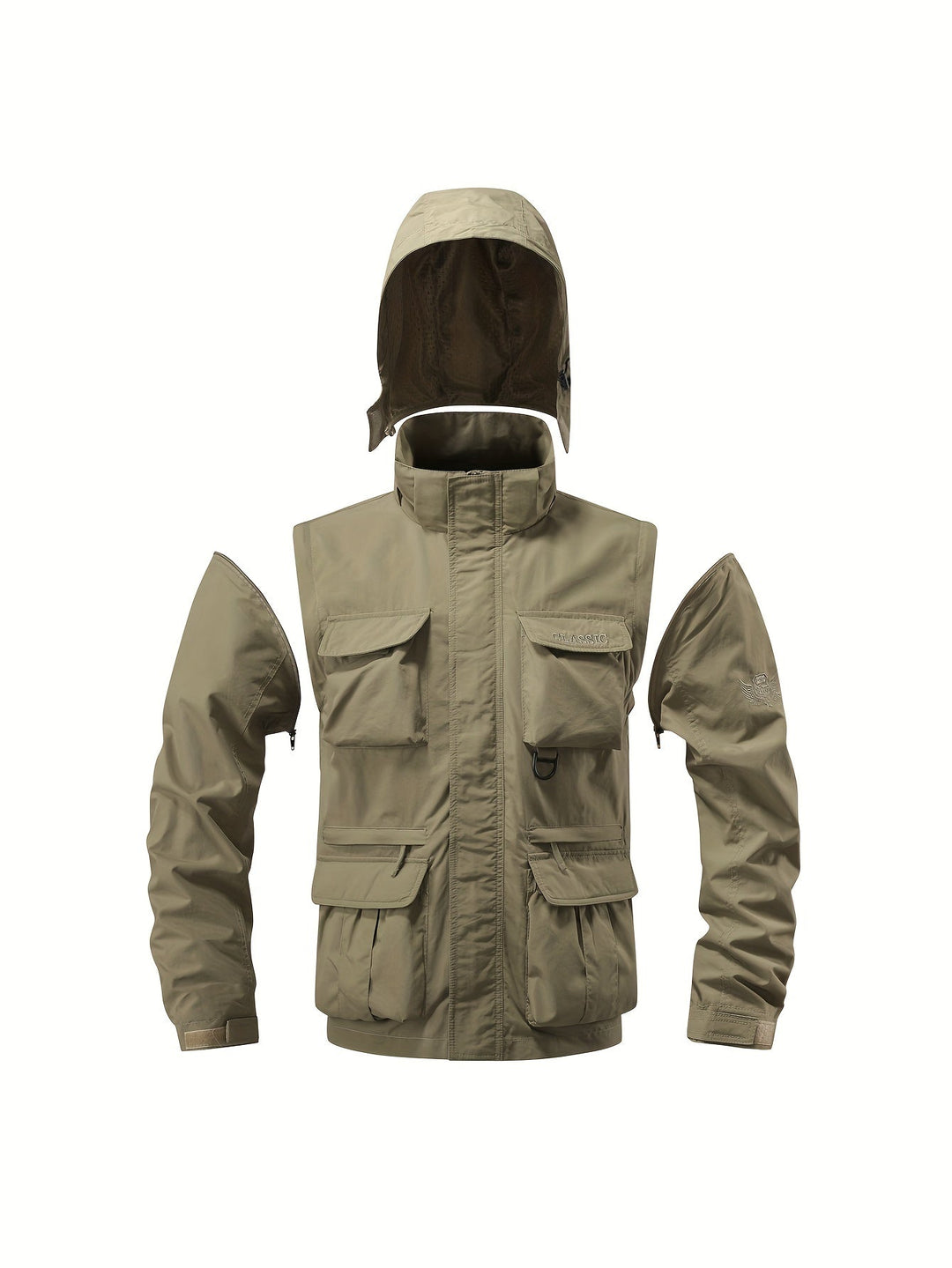 Multi-Pocket Cargo Jacket, Men's Rugged Fit