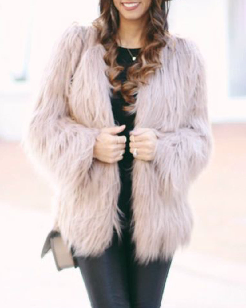 Women's Winter Coat with Lapel Collar