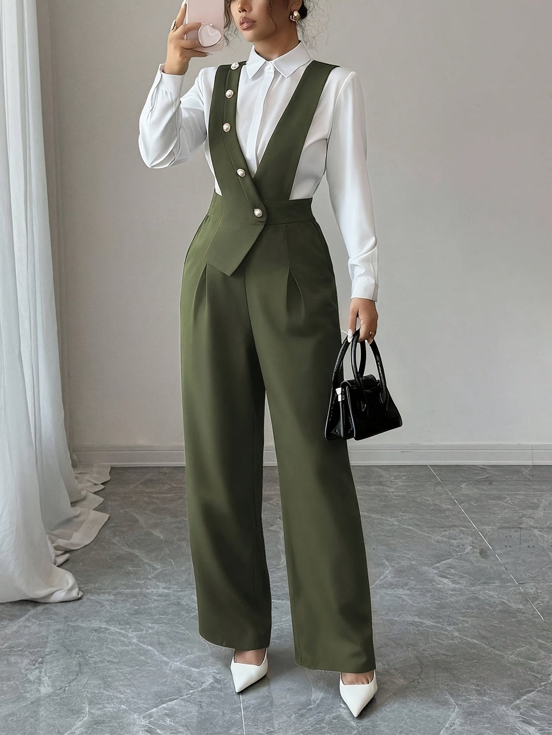 Wide-Leg Jumpsuit, Women's Tailored Fit