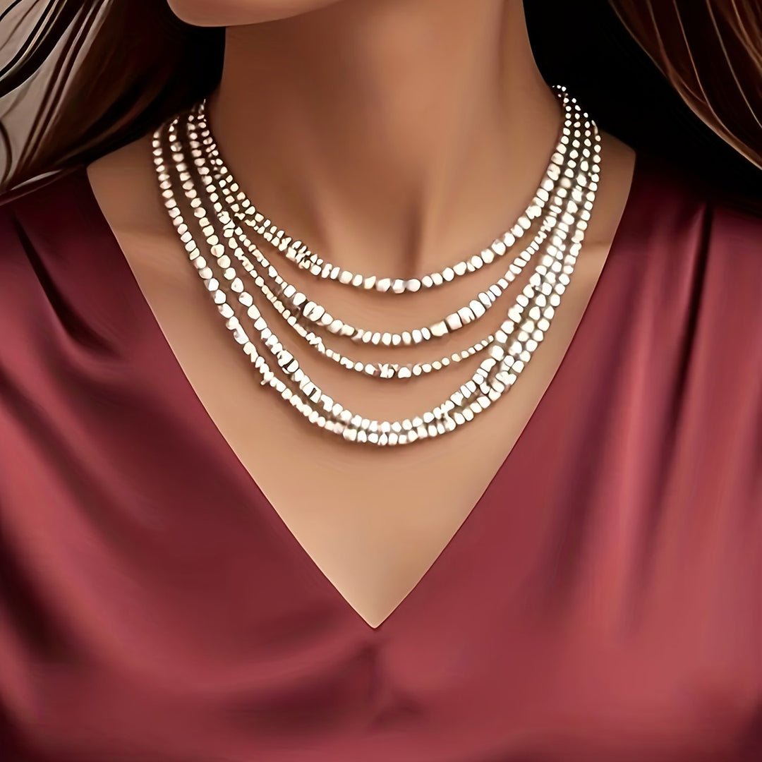 Draped V-Neck Blouse for Women
