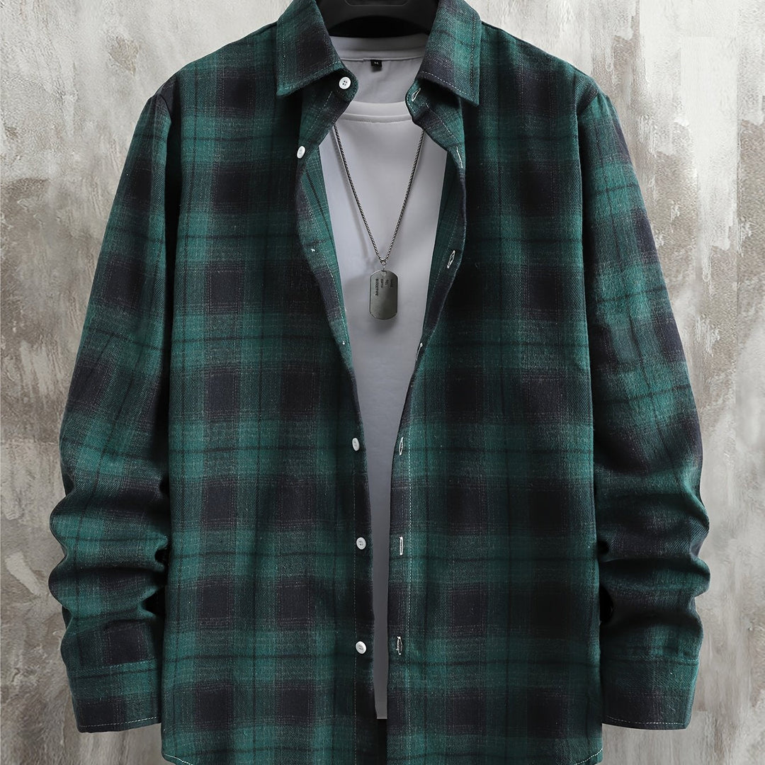 Check Shirt for Men, Relaxed Style
