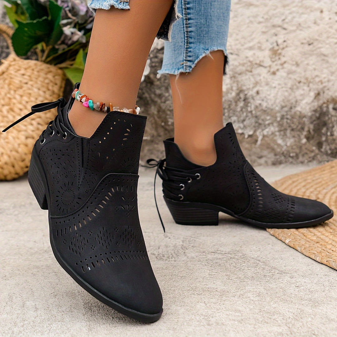 Cutout Detail Ankle Boots for Women