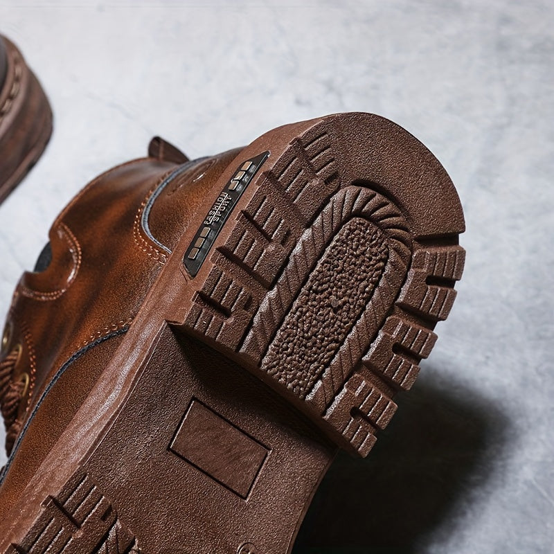 Men's Rugged High-Top Lace-Up Boots