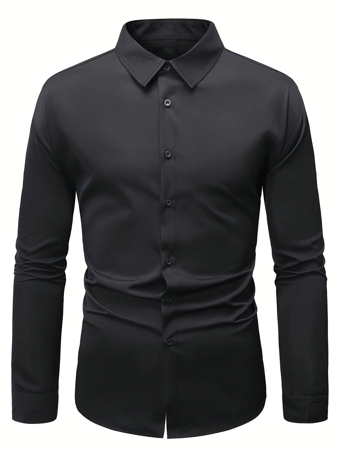 Refined Long-Sleeve Dress Shirt for Men