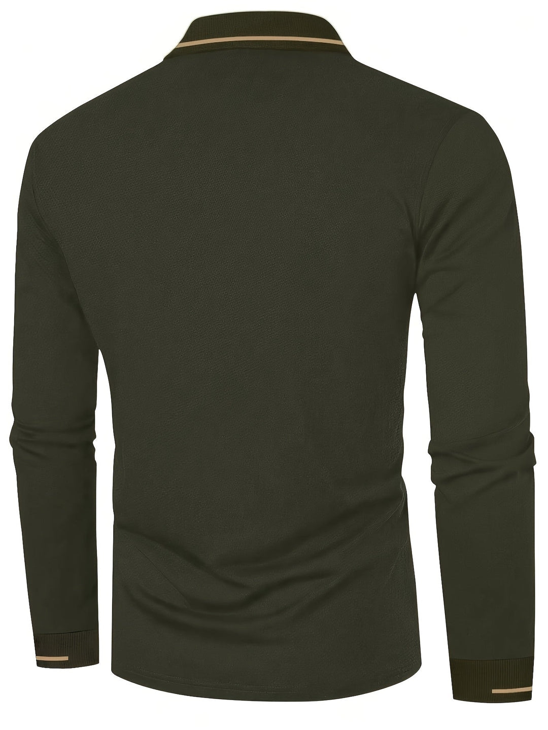 Long-Sleeve Polo Shirt for Men, Refined Style