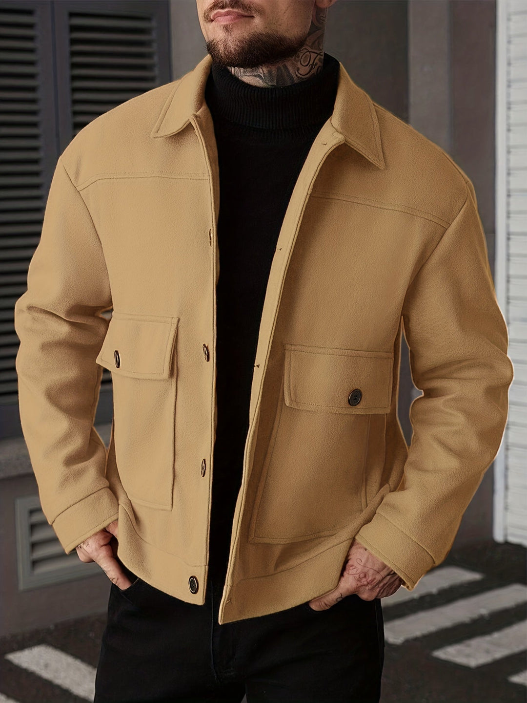 Structured Utility Jacket for Men