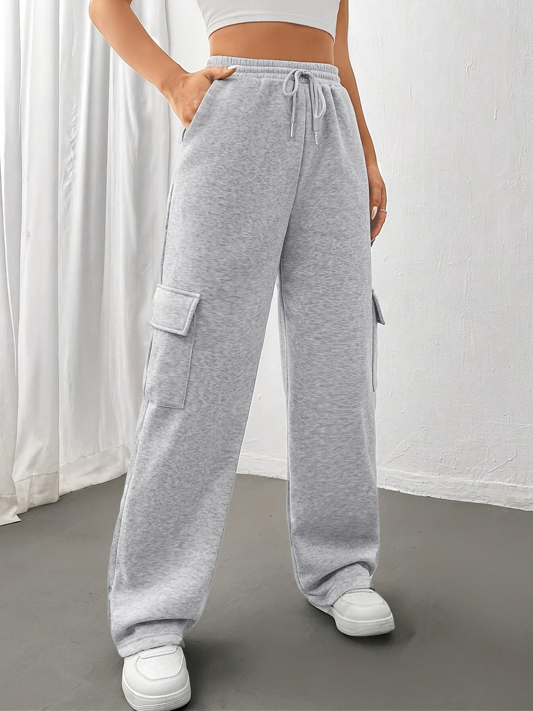 Relaxed Cargo Sweatpants for Women
