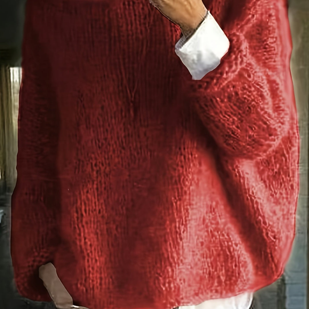 Crew Neck Sweater for Women, Relaxed Style