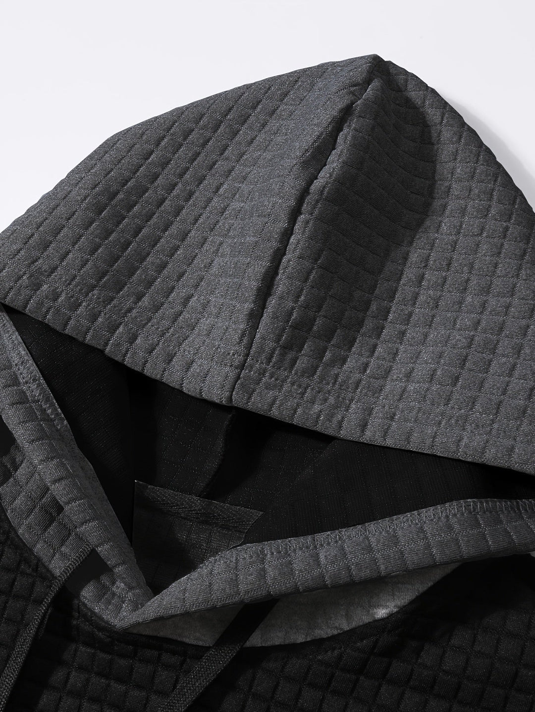 Colour-Block Hoodie for Men, Textured Style