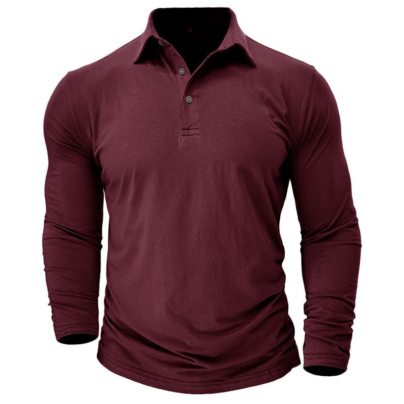 Premium Long-Sleeve Polo for Men, Stylish Style