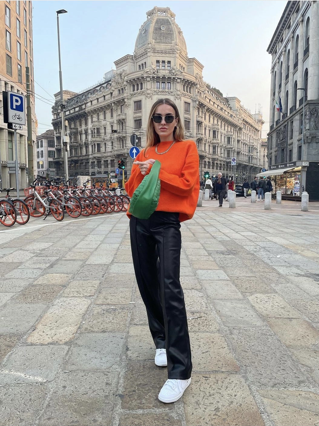 Women's Knit Sweater – Orange