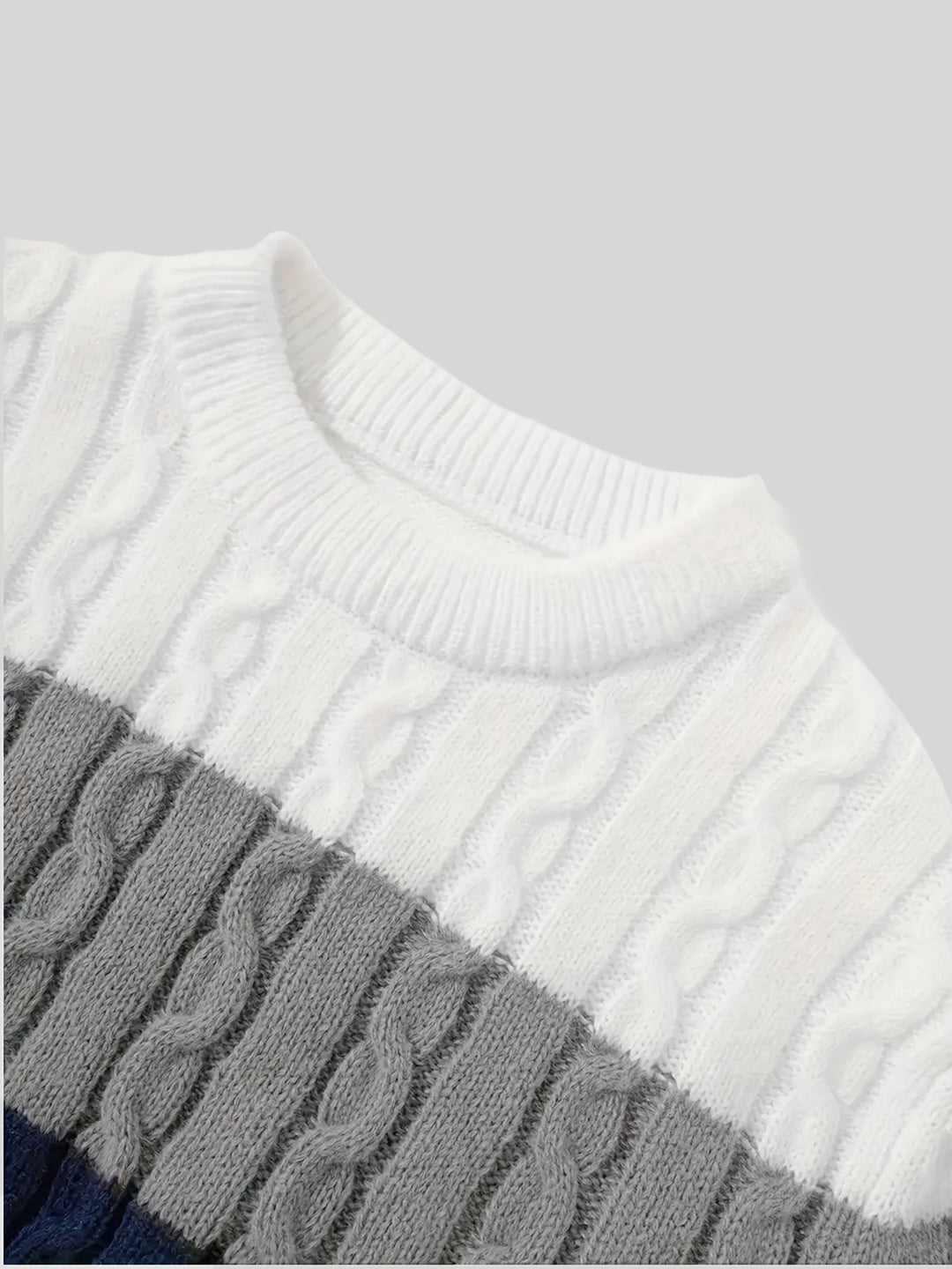 Cable-Knit Pullover for Men, Classic Style