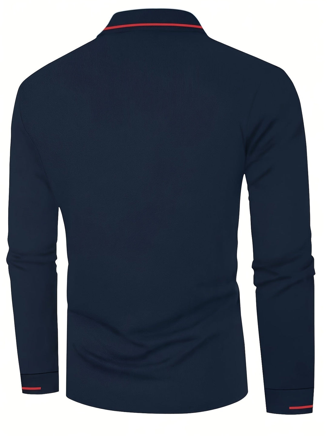 Long-Sleeve Polo Shirt for Men, Refined Style