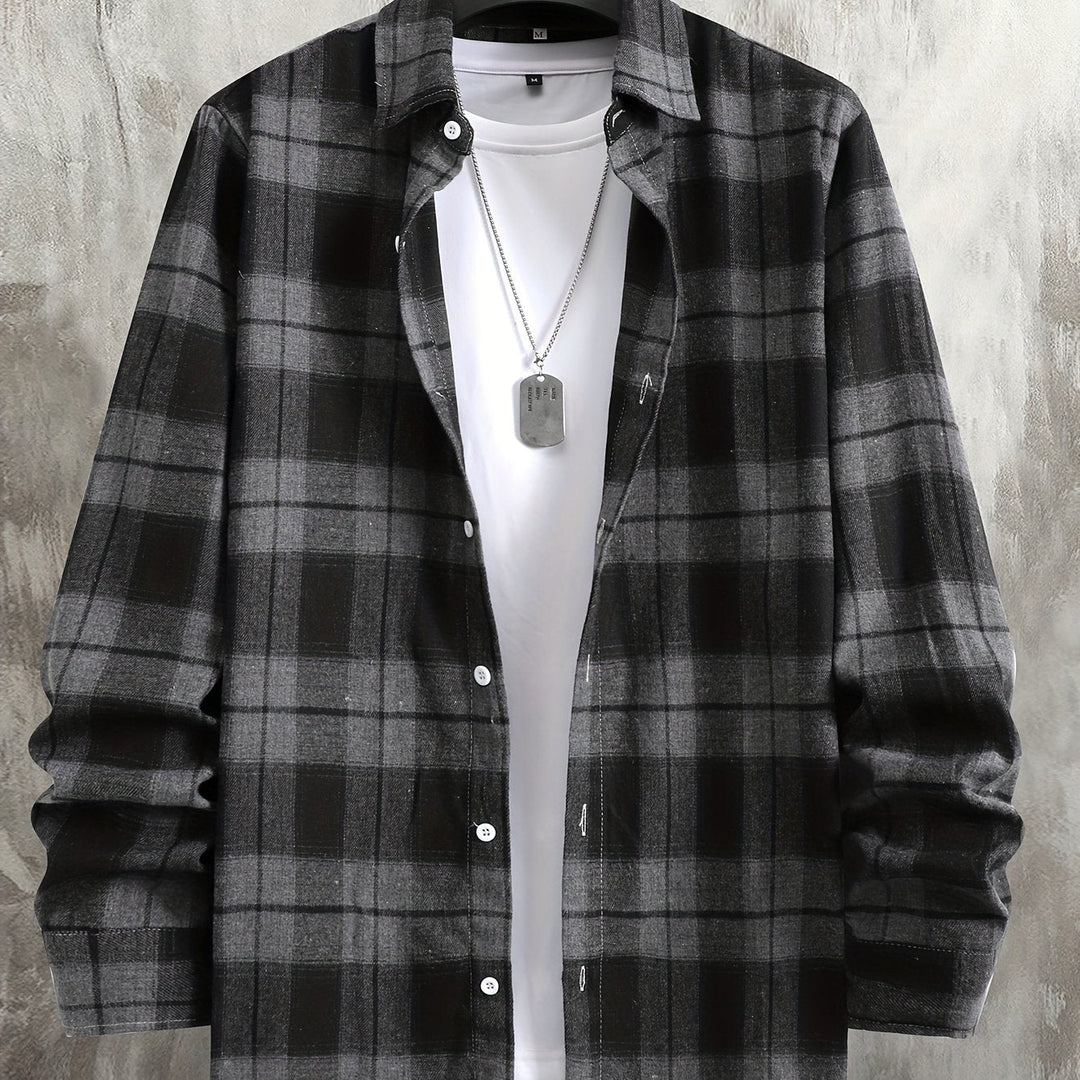 Check Shirt for Men, Relaxed Style