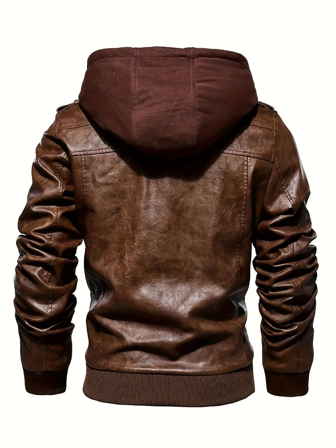 Hooded Moto Jacket for Men