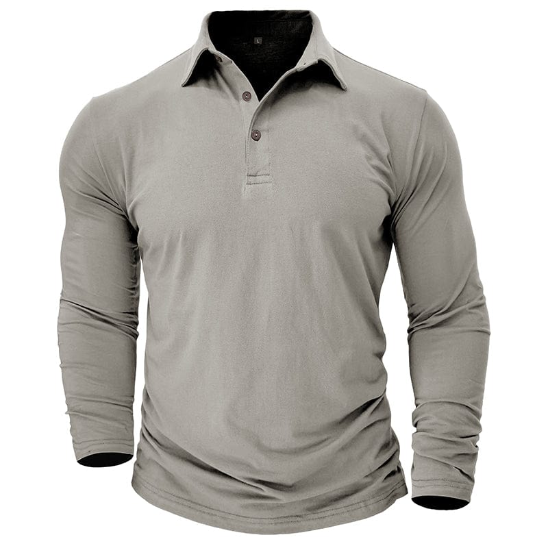 Premium Long-Sleeve Polo for Men, Stylish Style