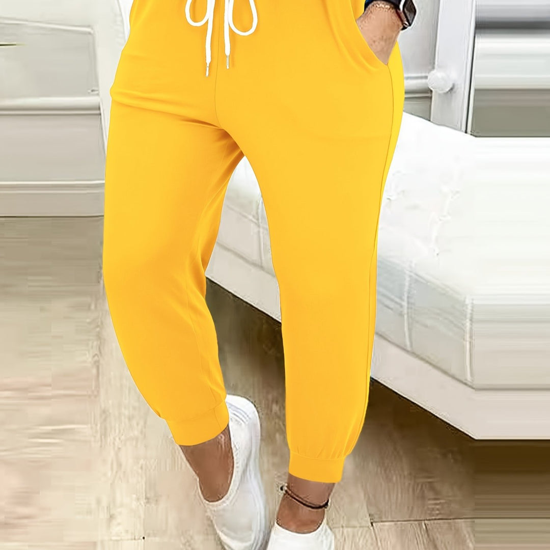 Ladies Tapered Drawstring Joggers