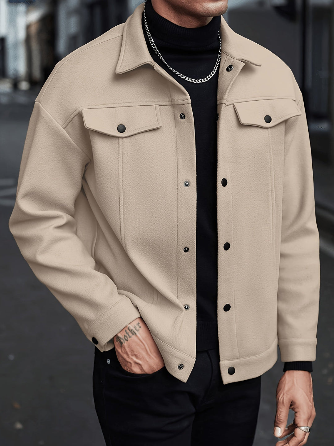 Utility Jacket for Men, Refined Style