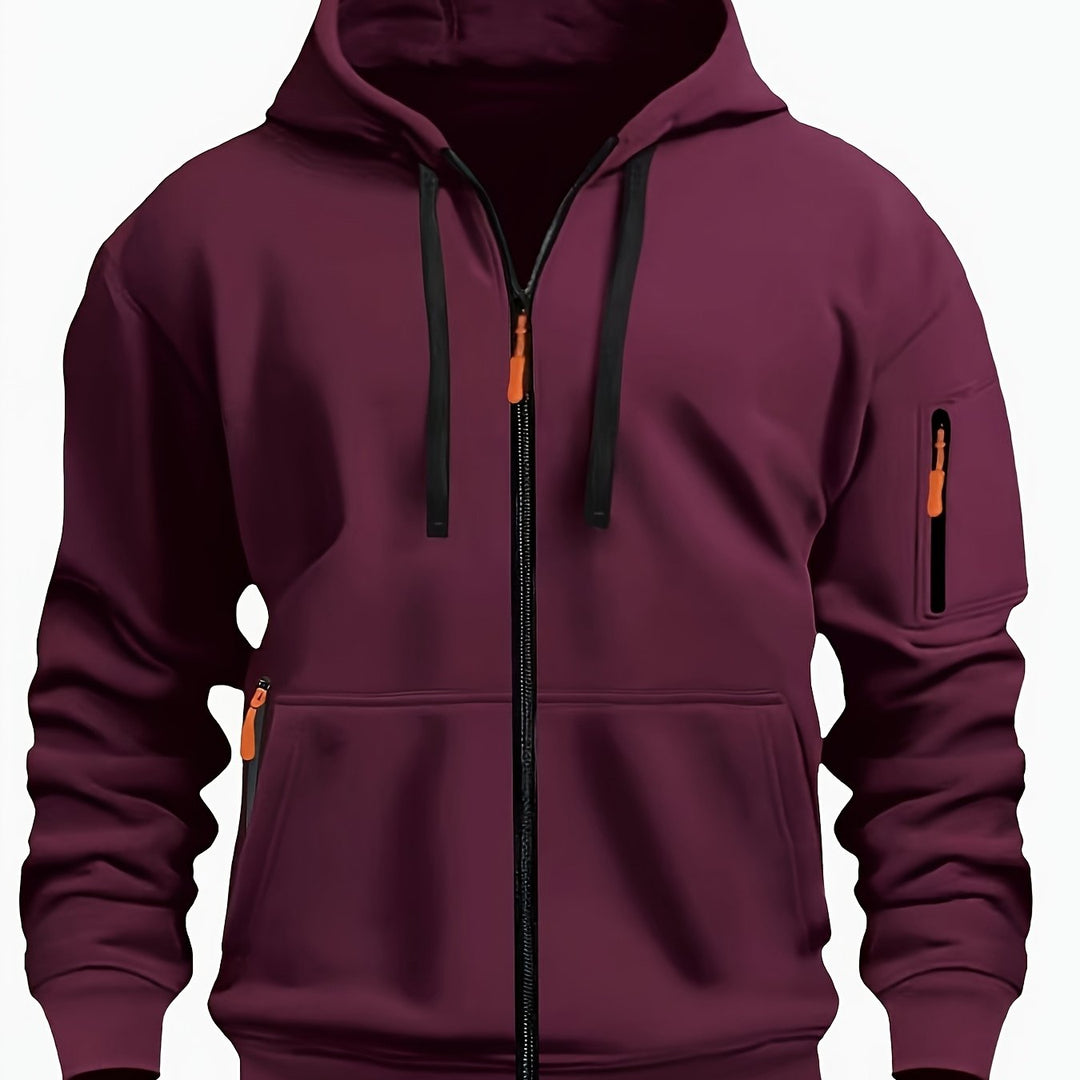 Everyday Zip-Up Hoodie for Men, Plus Size