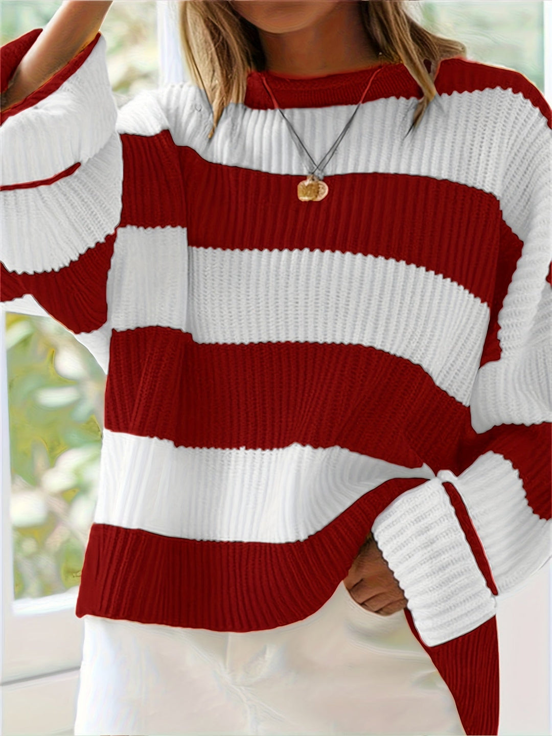 Colorblock Sweater for Women, Relaxed Style