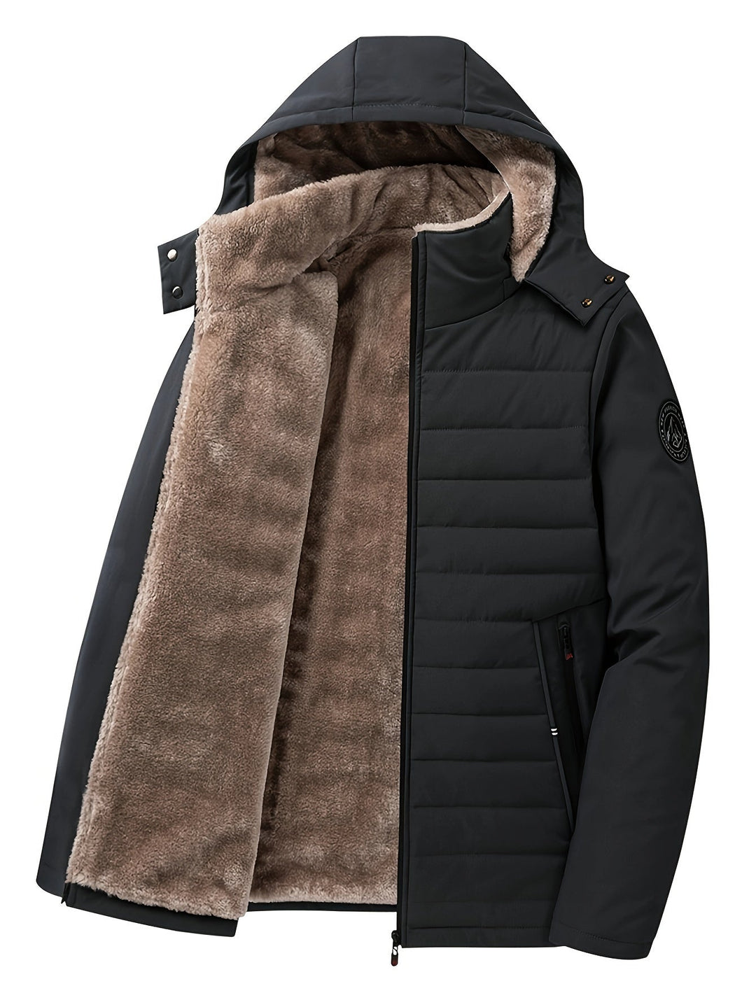 Hooded Insulated Coat for Men