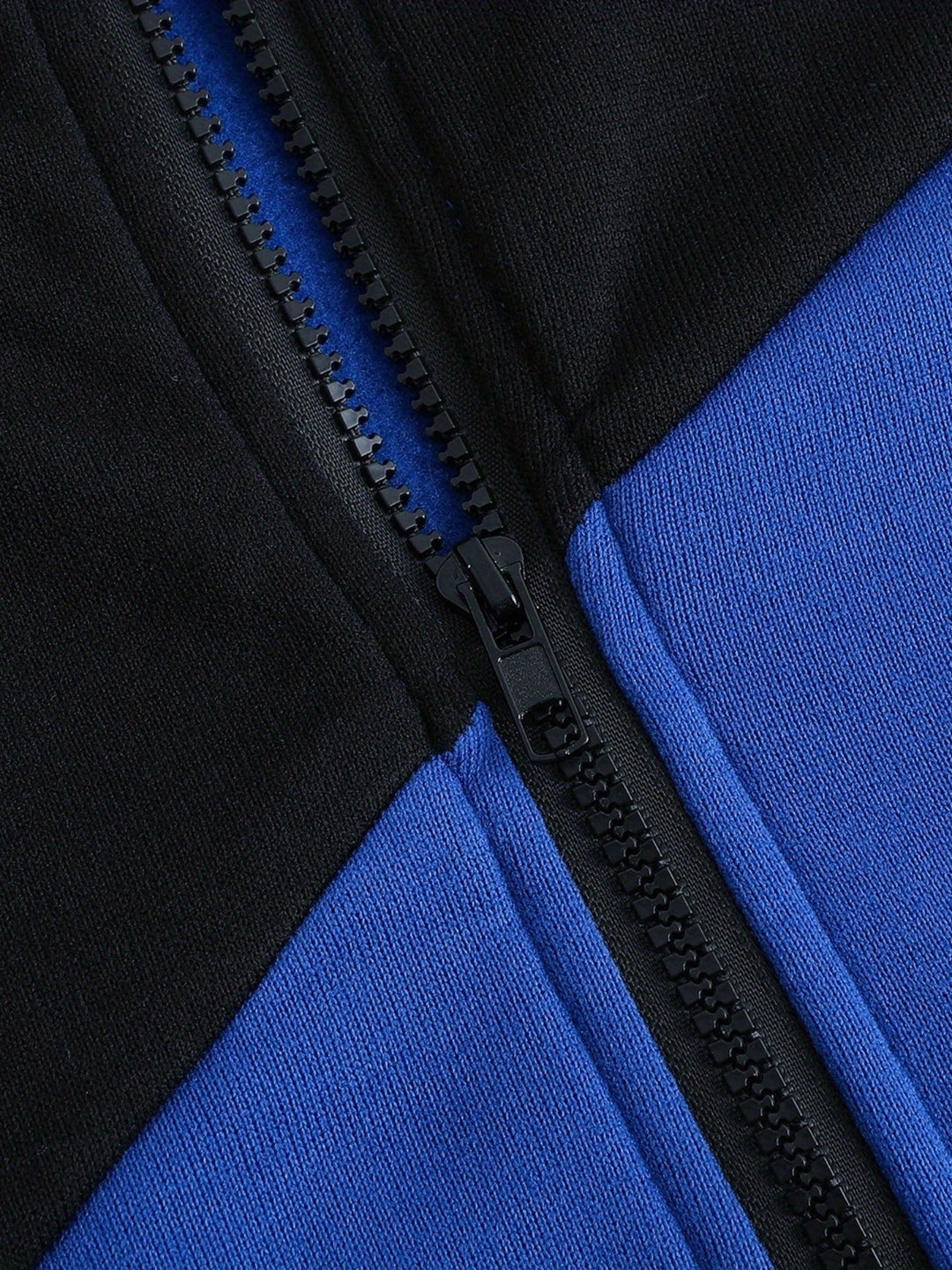 Color Block Zip-Up Hooded Jacket for Men