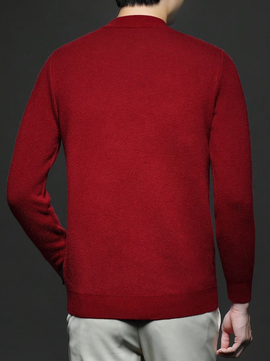 High-Neck Sweater for Men, Refined Style
