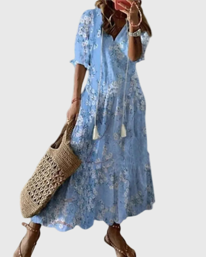 Boho Vintage Summer Maxi Dress for Women, Plus Size