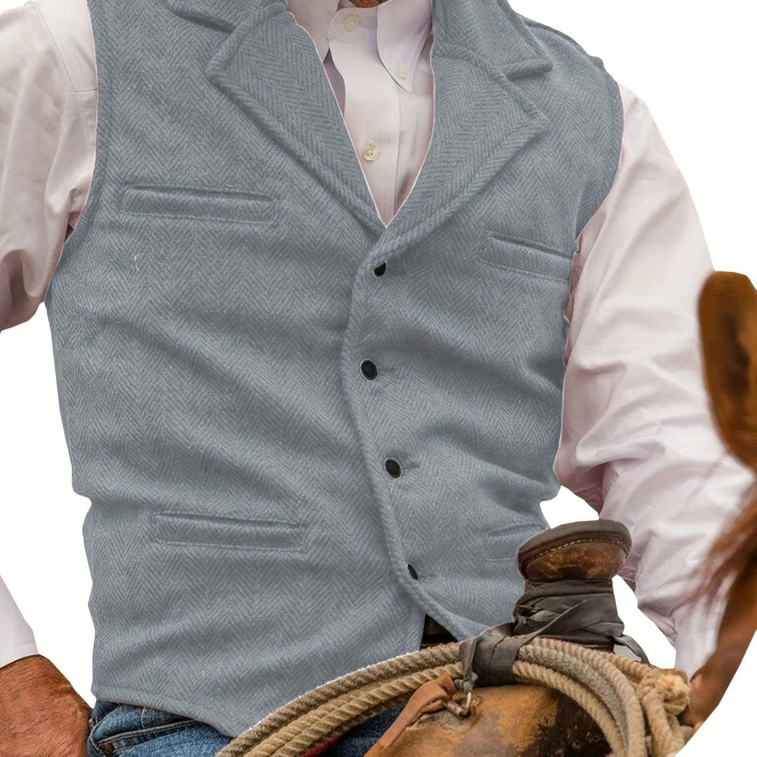 Heritage Herringbone Vest for Men, Plus Size